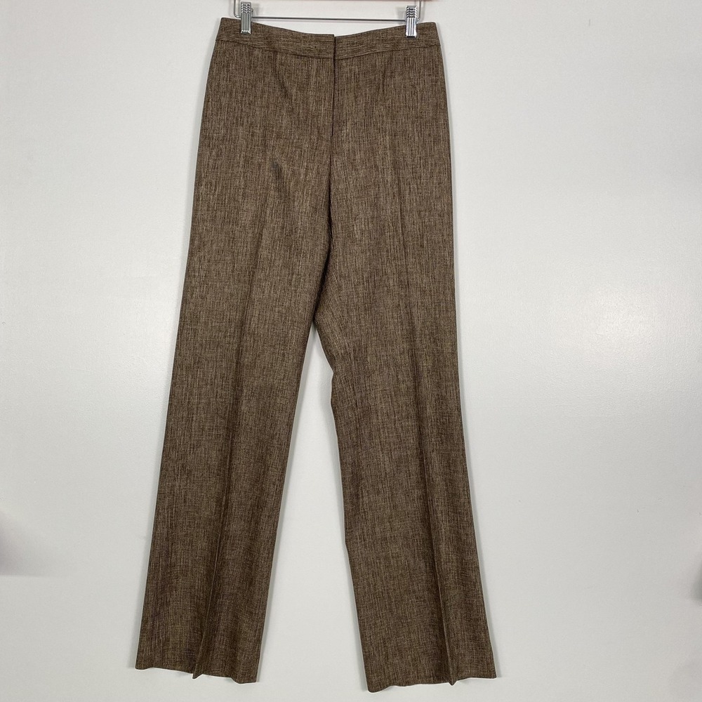 Lafayette 148 New York Pants Womens 6 Brown Wool Blend Dress‎ Trousers Office